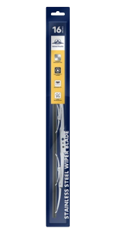 Stainless Steel Wiper Blades 16, 18, 22 and 24 Inch