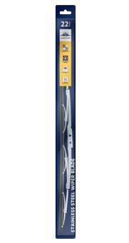 Stainless Steel Wiper Blades 16, 18, 22 and 24 Inch