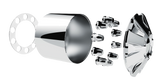 Rear Axle Wheel Cover "Rubicon" With 10 Thread-On Nut Covers, High Quality Chrome Plated ABS Plastic (Copy)