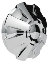 Front Axle Wheel Cover "Rubicon" With 10 Thread-On Nut Covers, High Quality Chrome Plated ABS Plastic