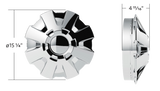 Front Axle Wheel Cover "Rubicon" With 10 Thread-On Nut Covers, High Quality Chrome Plated ABS Plastic