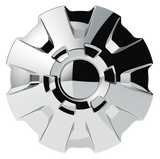 Front Axle Wheel Cover "Rubicon" With 10 Thread-On Nut Covers, High Quality Chrome Plated ABS Plastic