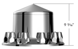 Rear Axle Wheel Cover "Pointed" With 10 Push-On Nut Covers, High Quality Chrome Plated ABS Plastic (Copy) (Copy)