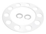 Rear Axle Wheel Cover "Pointed" With 10 Push-On Nut Covers, High Quality Chrome Plated ABS Plastic (Copy) (Copy)