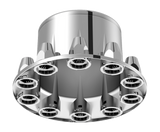 Rear Axle Wheel Cover "Pointed" With 10 Push-On Nut Covers, High Quality Chrome Plated ABS Plastic (Copy) (Copy)