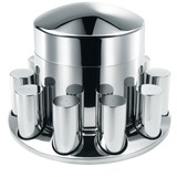 Rear Axle Wheel Cover "Extra Tall Round Top" With 10 Thread-On Nut Covers, High Quality Chrome Plated ABS Plastic