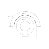 80" Single Axle Fender - 430 Stainless Steel 18 Gauge Ribbed Design (Pair)