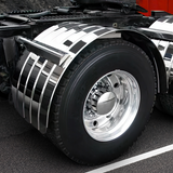 80" Single Axle Fender - 430 Stainless Steel 18 Gauge Ribbed Design (Pair)