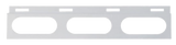 Stainless Steel Top Mud Flap Plate With 6 Inch Oval Light Cutouts