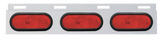 Stainless Steel Top Mud Flap Plate With 3 Oval Lights & Bezels