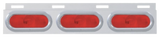 Stainless Steel  Top Mud Flap Plate With 3 Oval Lights & Bezels