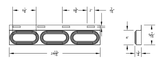 Stainless Steel  Top Mud Flap Plate With 3 Oval Lights & Bezels
