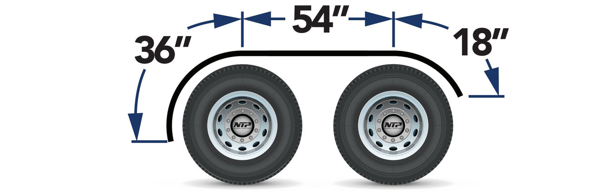 Semi Truck 108 Inch Smooth Full Fender Rolled Edge - 14 Gauge