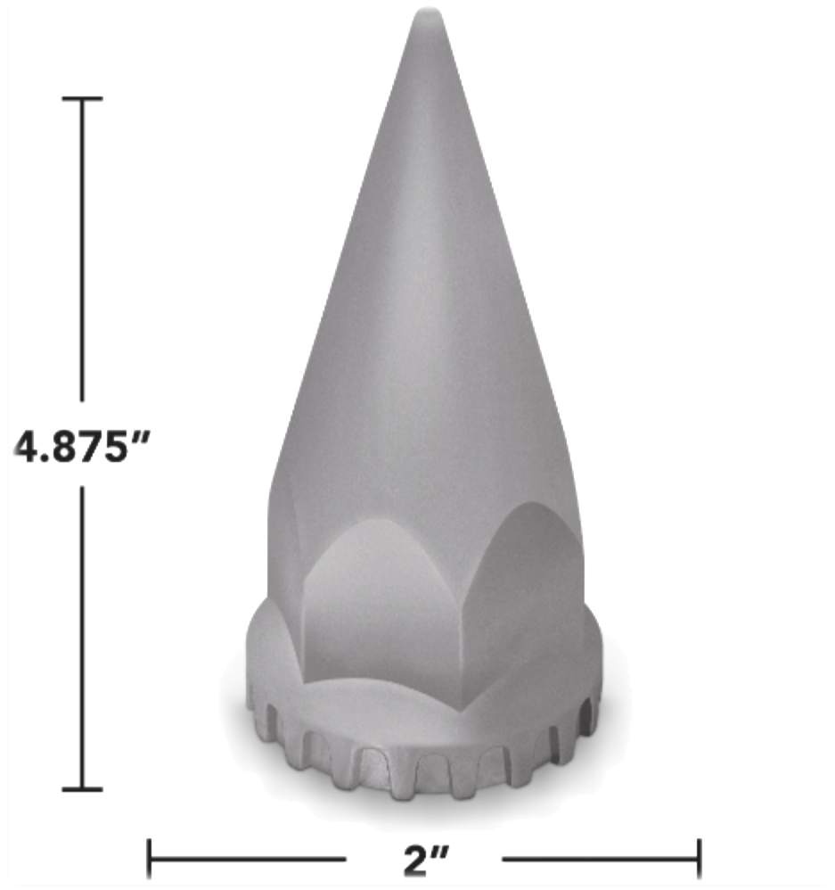 Super Spike 33mm Screw-On Chrome Lug Nut Cover