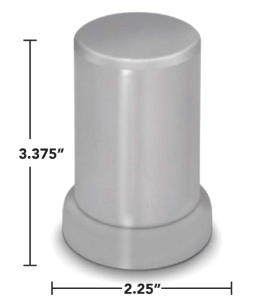 Tall Top Hat 33mm Screw-On Chrome Lug Nut Cover