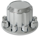 Axle Cover Kit Revolver With Hubcaps & 33mm Threaded Nut Covers – Chrome Plated ABS Plastic