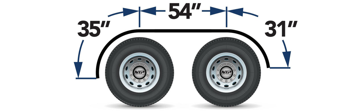 Semi Truck 120 Inch Smooth Full Fender Rolled Edge - 14 Gauge