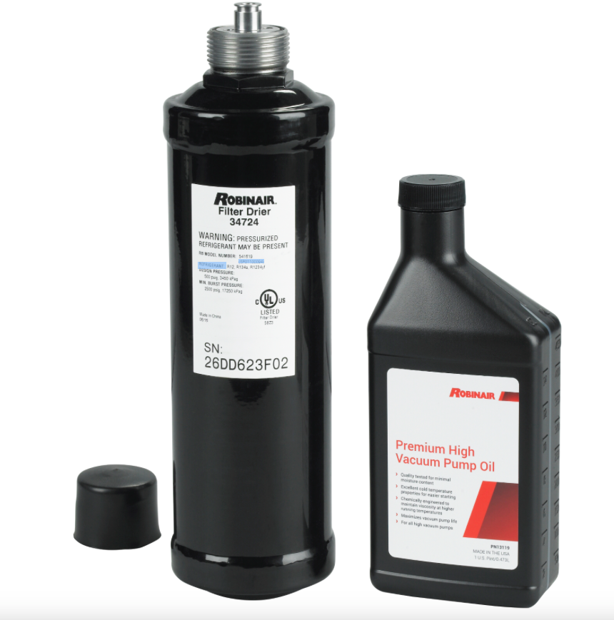 Robinair - Maintenance Kit Spin on Filter-Drier and 16oz Vacuum Pump Oil