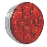 Mud Flap Hangers, Red Economy LED Lights, With Round Red Lens