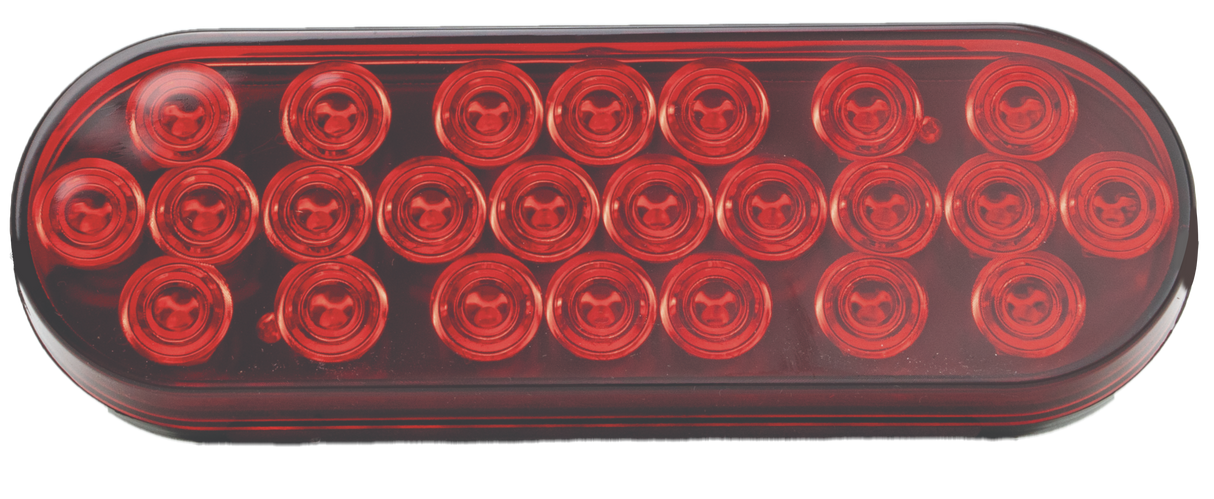 Mud Flap Hangers, Red Economy LED Lights, With Oval Red Lens