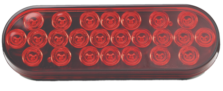 Mud Flap Hangers, Red Economy LED Lights, With Oval Red Lens