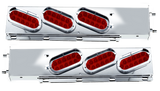 Mud Flap Hangers, Red Oval Spyder LED Lights, With Red Lens