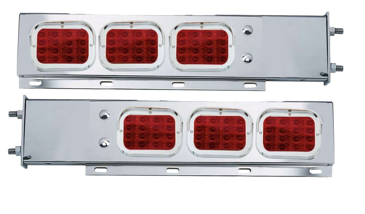 Mud Flap Hangers Red Spyder LED Lights With Red Lens