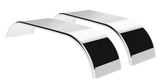 16 Gauge Full Tandem Fenders Smooth Polished Stainless Steel - HD Truck Source