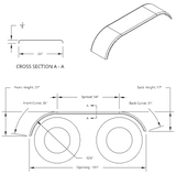 16 Gauge Full Tandem Fenders Smooth Polished Stainless Steel - HD Truck Source