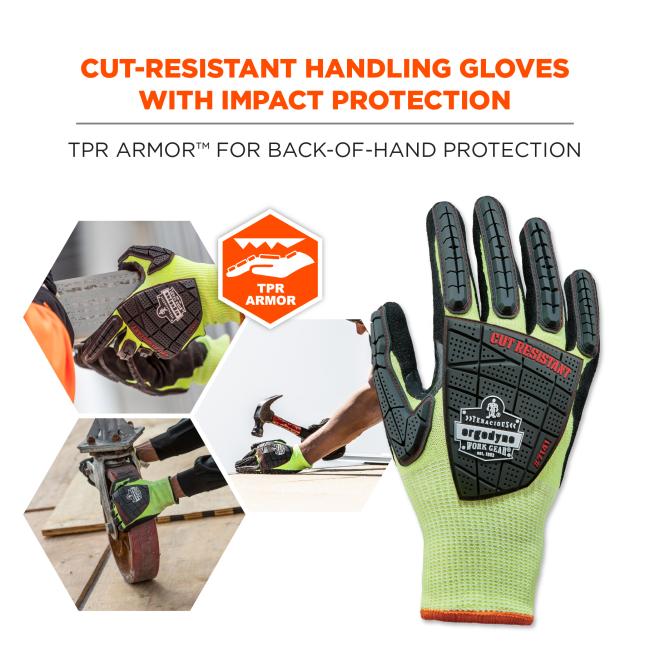 Erodyne ProFlex 7141 Hi-Vis Nitrile Coated Cut-Resistant Gloves