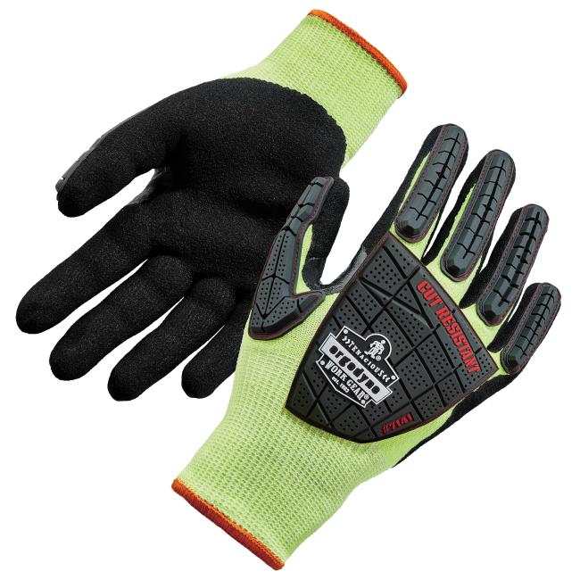 Erodyne ProFlex 7141 Hi-Vis Nitrile Coated Cut-Resistant Gloves