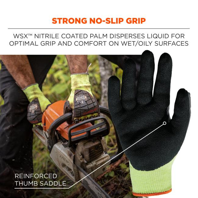 Erodyne ProFlex 7141 Hi-Vis Nitrile Coated Cut-Resistant Gloves