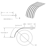 18 Gauge Ribbed High Polished Smooth Stainless Steel Half Tandem Fenders - HD Truck Source