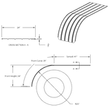 18 Gauge Ribbed High Polished Smooth Stainless Steel Half Tandem Fenders - HD Truck Source