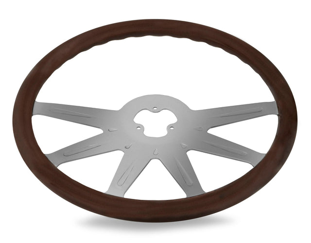 18 Inch Wood Steering Wheel with Stellar Spoke Style - HD Truck Source