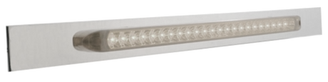 Chrome Top Mud Flap Plate With 23 LED 17" Reflector Light Bar
