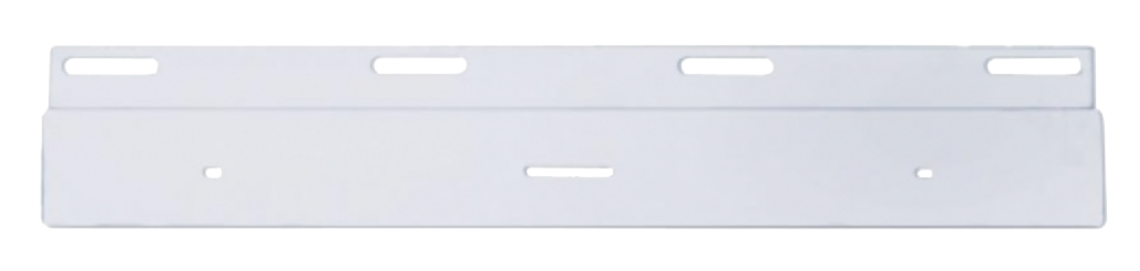 Stainless Top Mud Flap Plate - 17" Light Bar Cutout