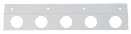 Stainless Steel Top Mud Flap Plate With 2 Inch Oval Light Cutouts