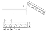 Stainless Steel Top Mud Flap Plate With 2 Inch Oval Light Cutouts