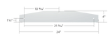 24" x 4" Stainless Steel Bottom Mud Flap Plate - Bolt Thru