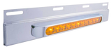 Stainless Top Mud Flap Plate With 11 LED 17" Light Bar & Bezel