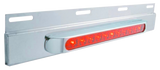 Stainless Top Mud Flap Plate With 11 LED 17" Light Bar & Bezel