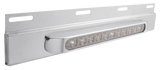 Stainless Top Mud Flap Plate With 11 LED 17" Light Bar & Bezel