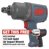 3/4 Inch Air Impact Wrench, Quiet, 2000 ft-lb Torque