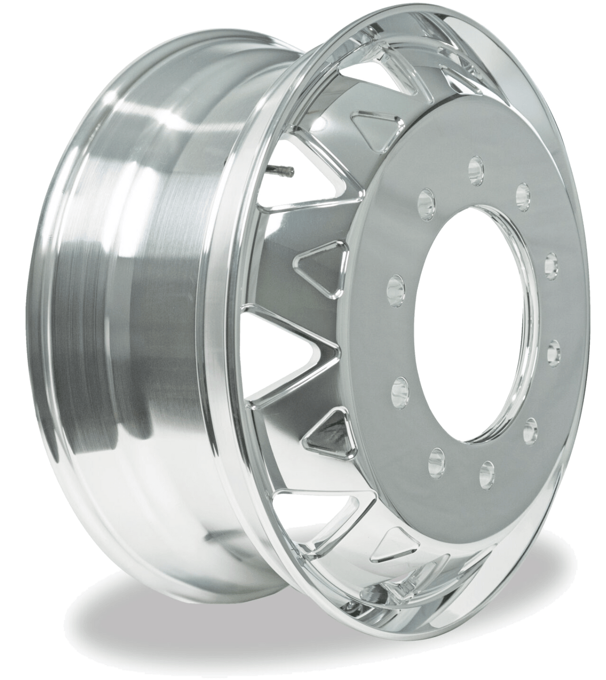 22.5 Inch Hub Pilot Polished Aluminum Wheel Diamond Style - HD Truck Source