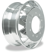 22.5 Inch Hub Pilot Polished Aluminum Wheel Diamond Style - HD Truck Source