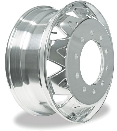 22.5 Inch Hub Pilot Polished Aluminum Wheel Diamond Style - HD Truck Source