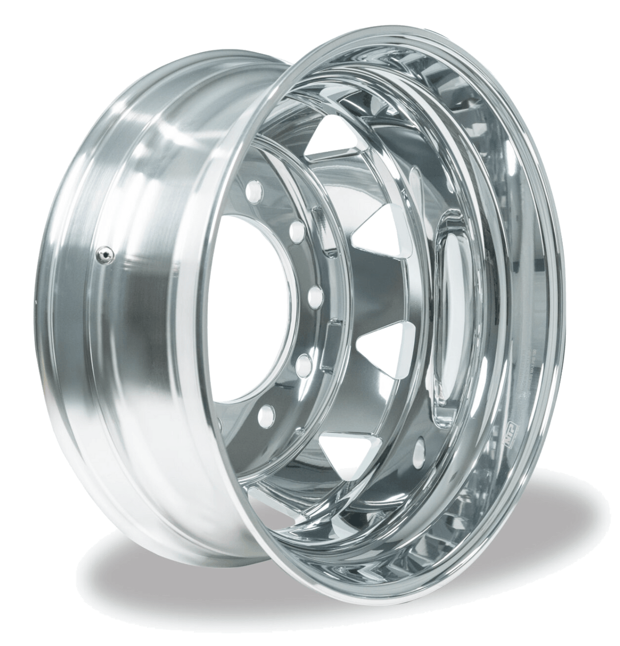 22.5 Inch Hub Pilot Polished Aluminum Wheel Diamond Style - HD Truck Source