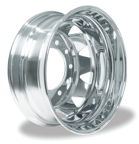 22.5 Inch Hub Pilot Polished Aluminum Wheel Diamond Style - HD Truck Source