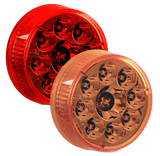 2.5 Inch Round Diamond Reflector 9 LED Lights - HD Truck Source